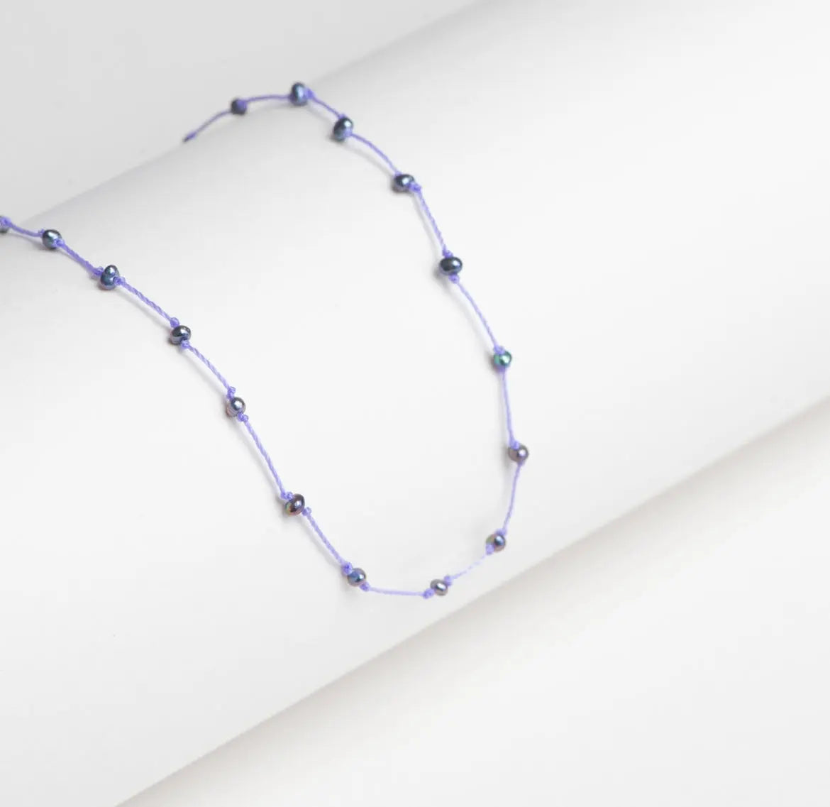Collier perles noires - Paris-Rennes | Maison Diaphane