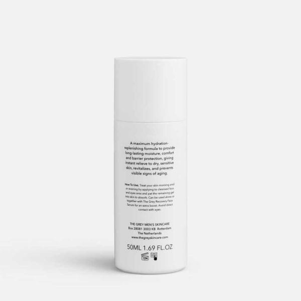 Texture de la crème hydratante visage – soin peau sensible homme - The Grey | Maison Diaphane