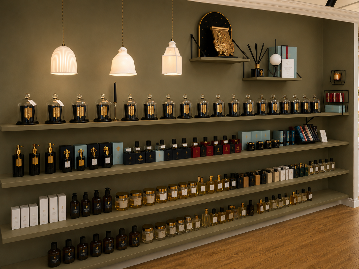 Intérieur de la parfumerie Maison Diaphane – parfums de niche, bougies et soins d'exception | Maison Diaphane