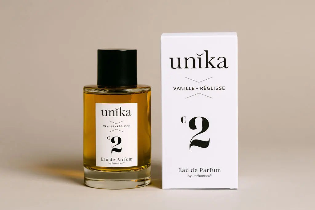 Flacon du parfum C2 Vanille Réglisse - Unika | Maison Diaphane