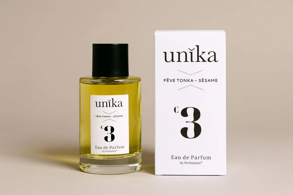 Flacon du parfum C3 Fève Tonka Sésame - Unika | Maison Diaphane