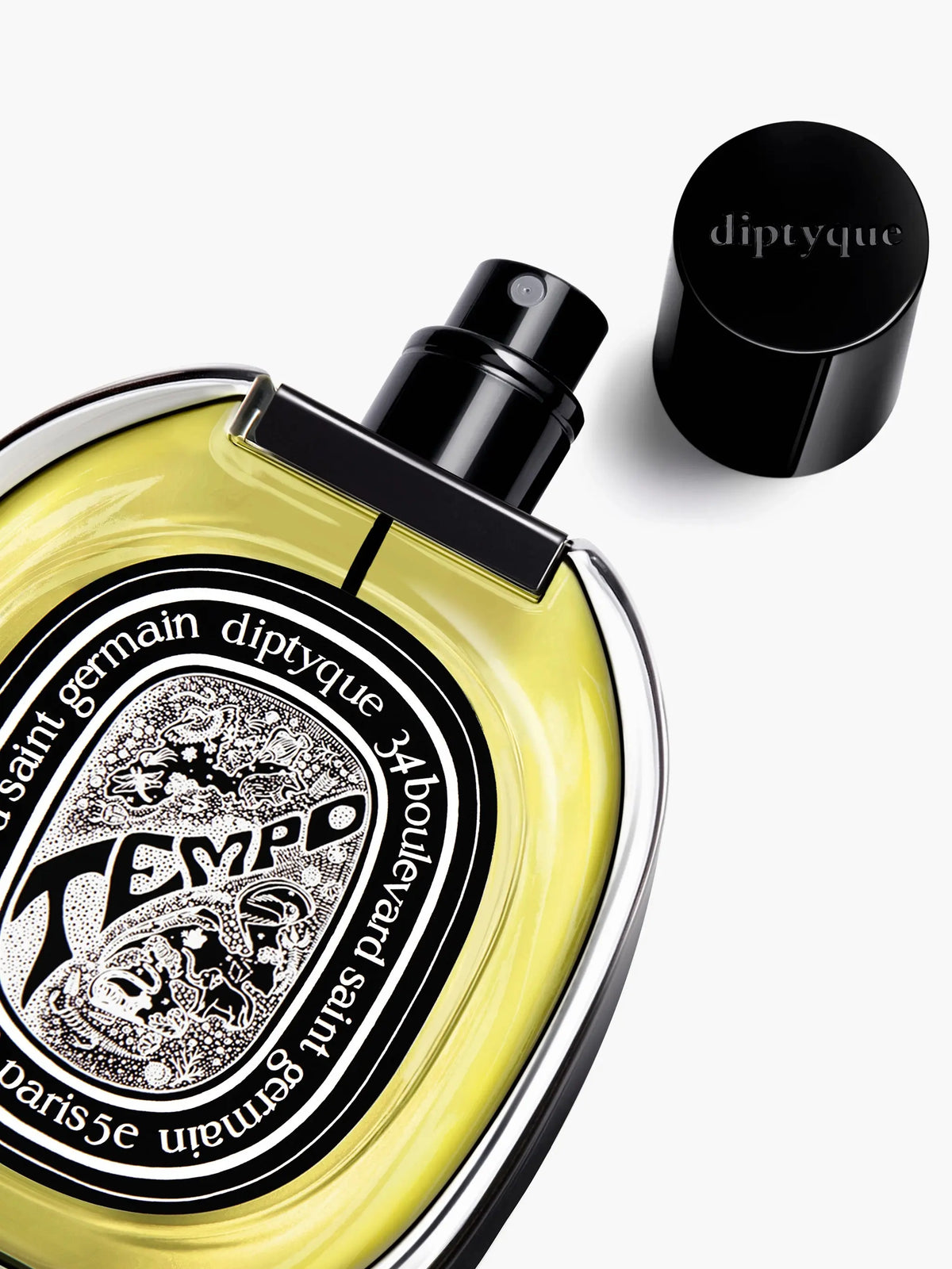 Vue rapprochée du flacon EDP Tempo - Diptyque | Maison Diaphane
