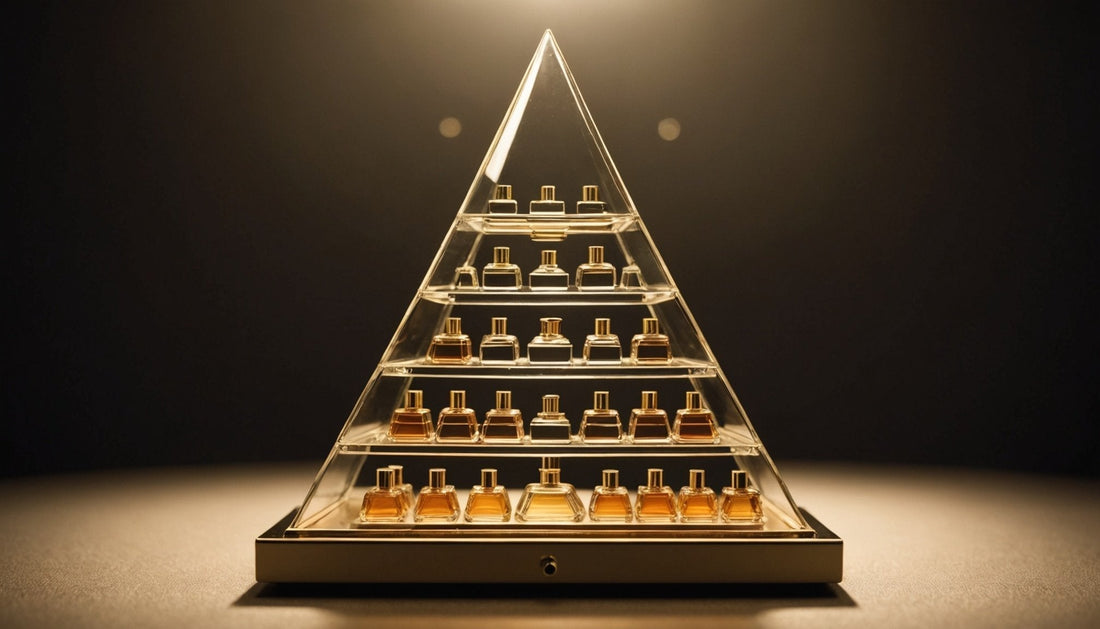 Illustration des notes de tête, de cœur et de fond dans l’art de la parfumerie chez Maison Diaphane.