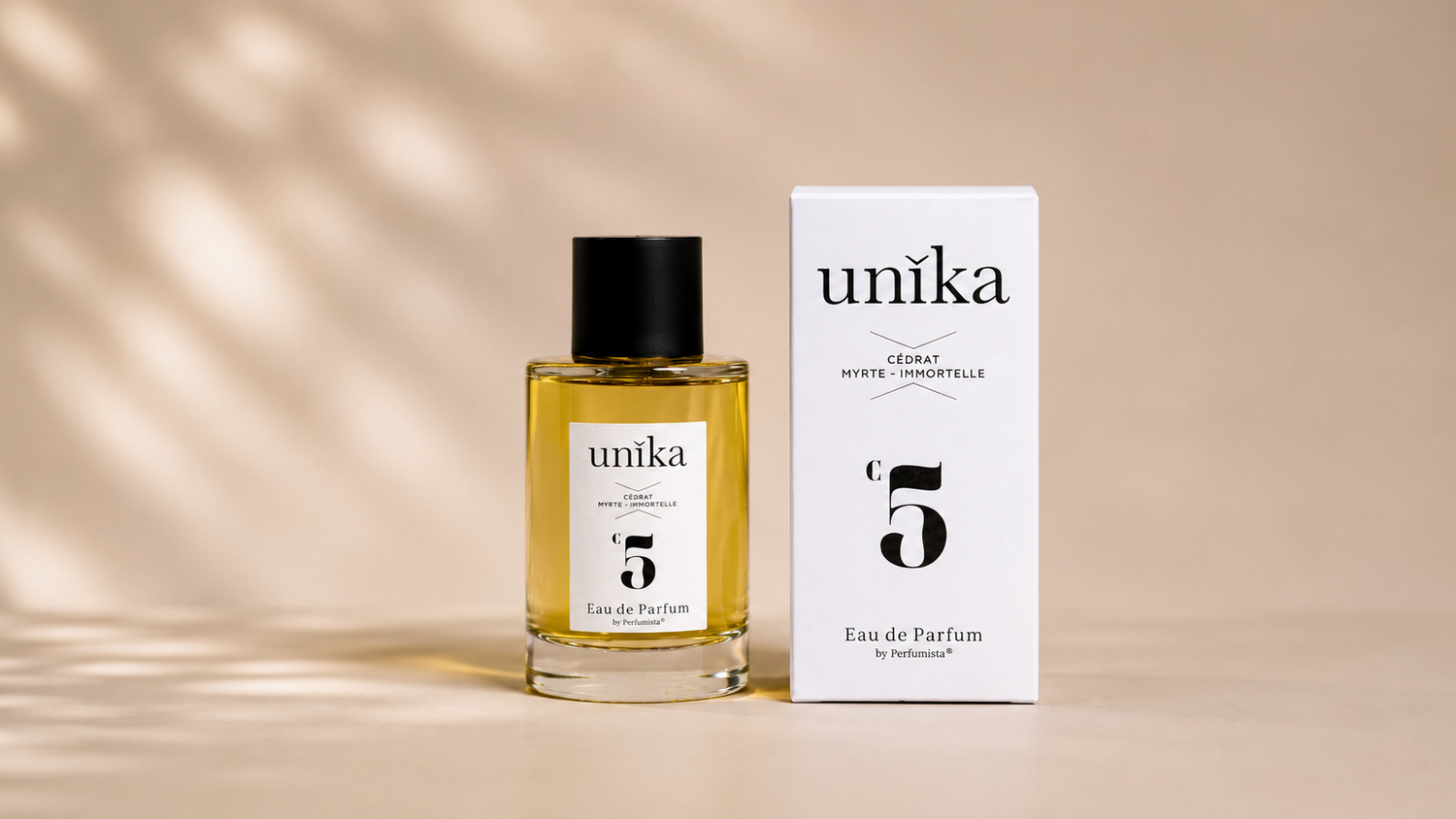 C5 UNIKA — parfum contemporain cédrat myrte immortelle chez Maison Diaphane