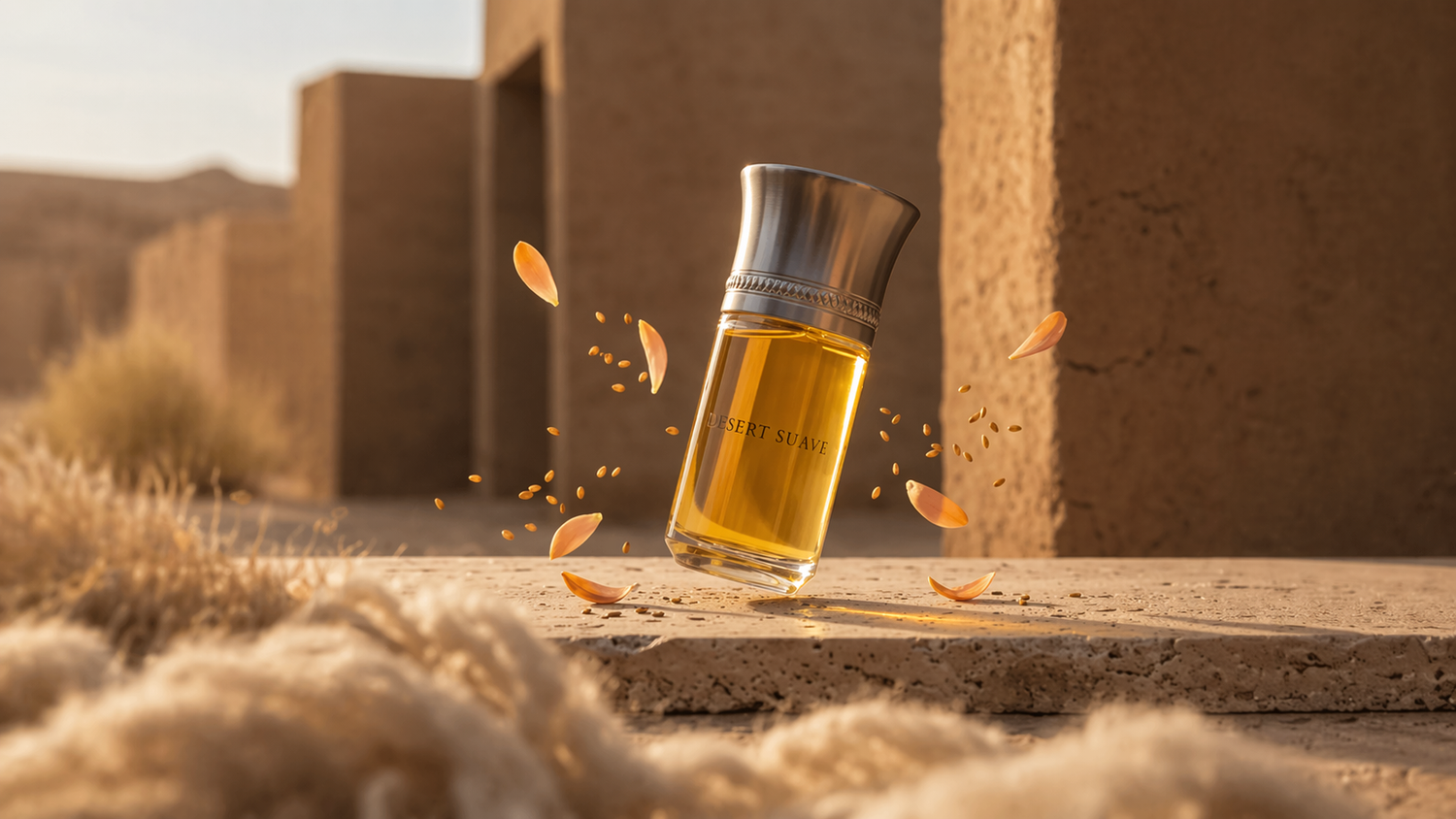 Parfum Désert Suave de Liquides Imaginaires – fragrance chaude aux notes de datte et d’épices