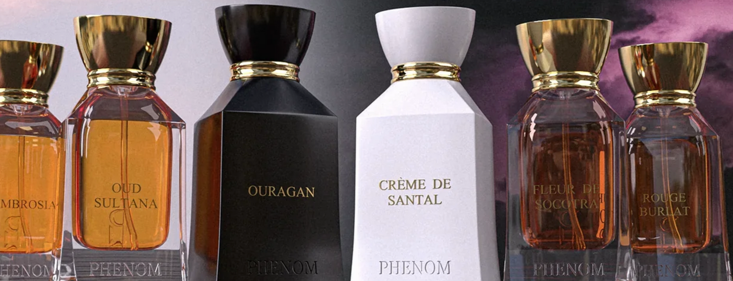 Illustration de l’univers de la marque PHENOM – Parfumerie inspirée des phénomènes naturels