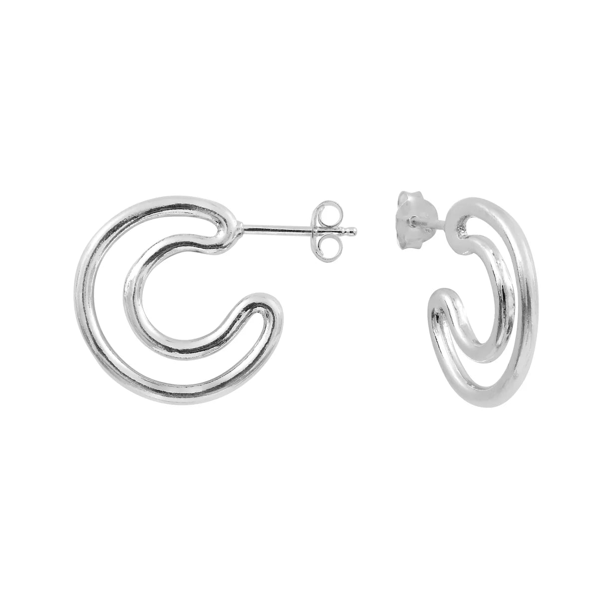 "Boucles d'oreilles Artemis Argent" - AURORE HAVENE