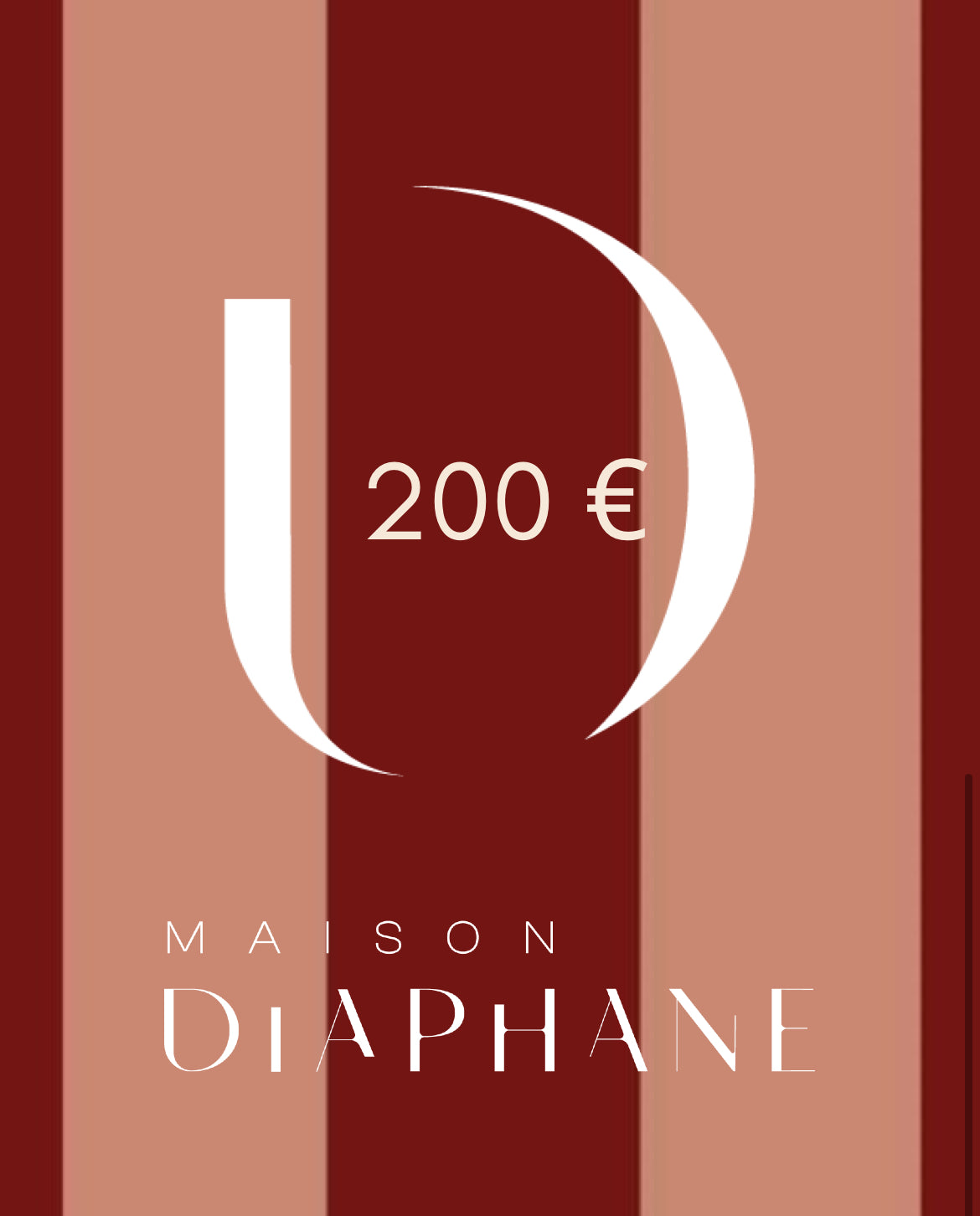 "E-Carte Cadeau" - MAISON DIAPHANE