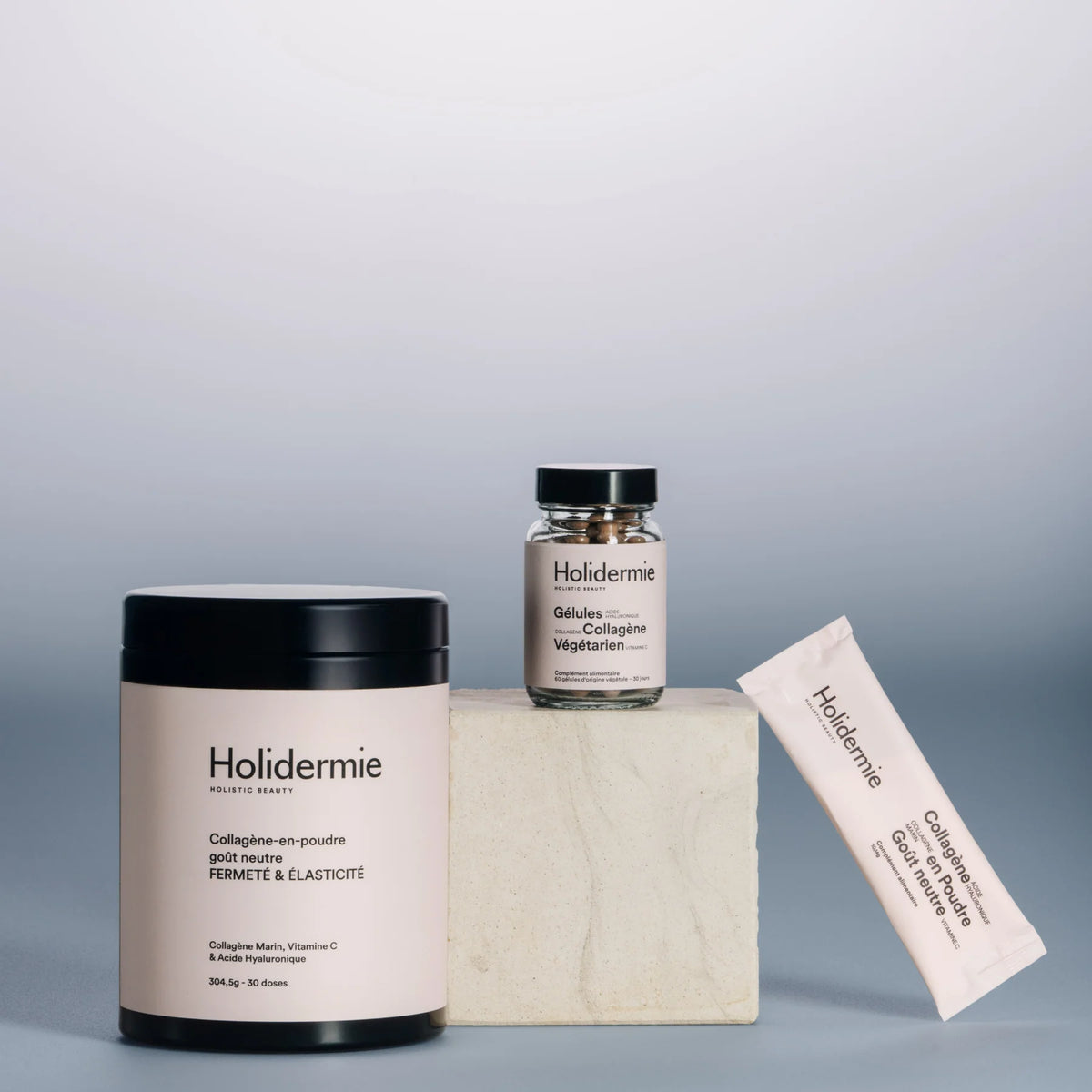 Gamme collagène en stick et en poudre - Holidermie | Maison Diaphane