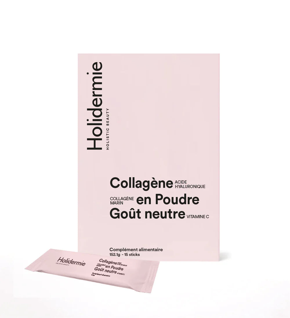 Complément alimentaire collagène en stick goût neutre - Holidermie | Maison Diaphane