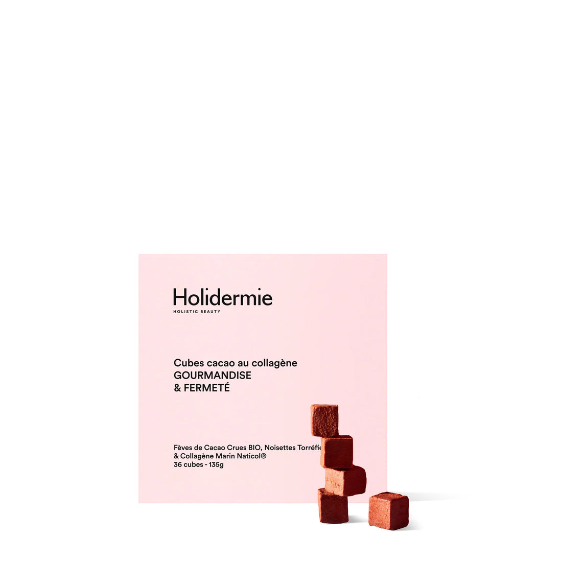 Cubes cacao au collagène – vue 5 - Holidermie | Maison Diaphane