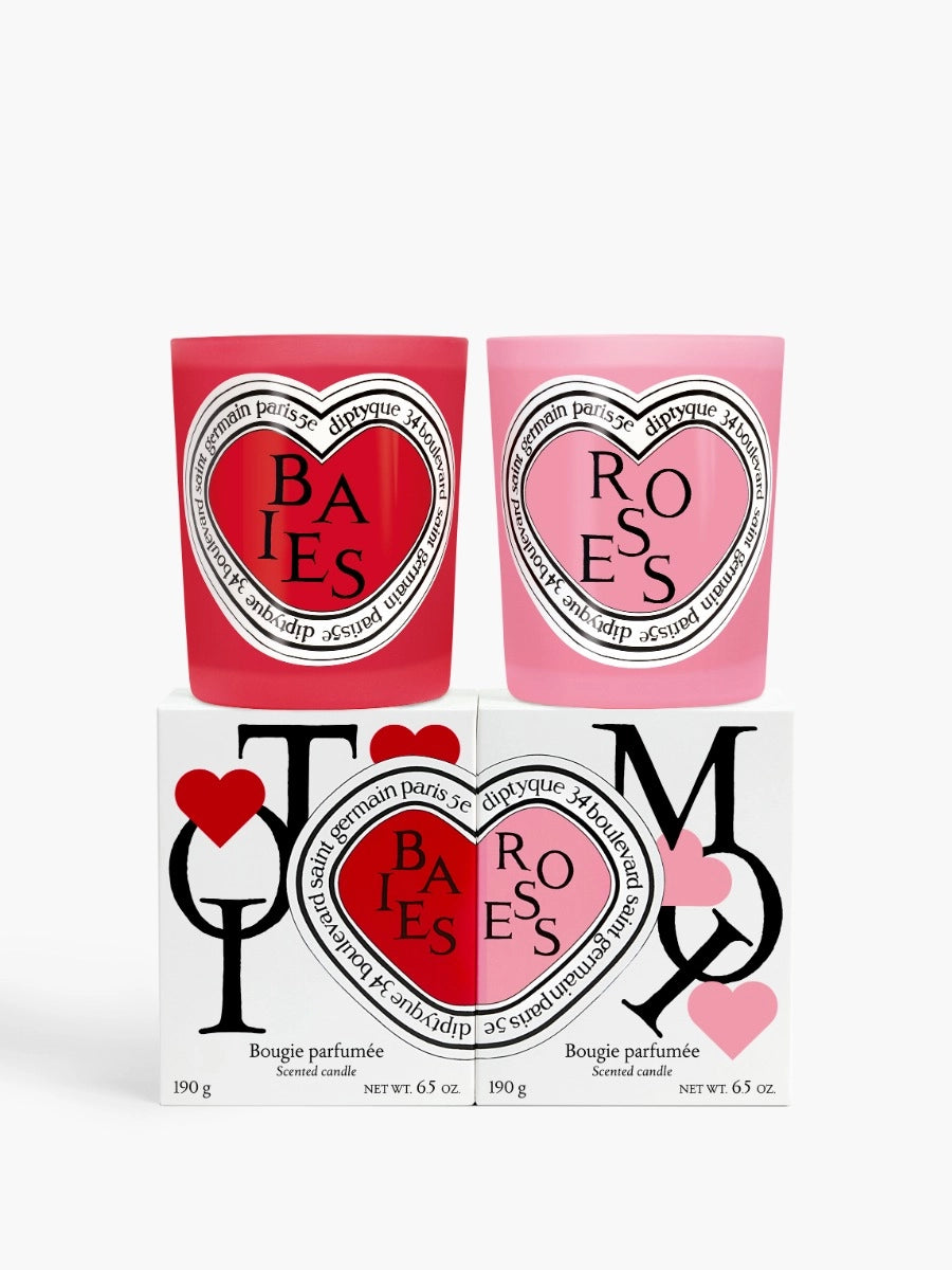 Duo de Bougies "Baies et Roses", Edition limitée Saint Valentin - DIPTYQUE
