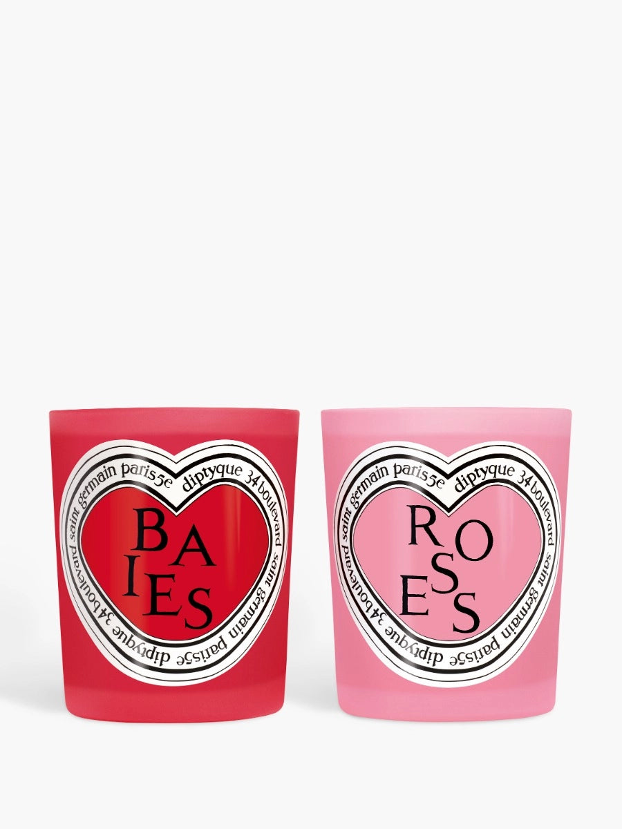 Duo de Bougies "Baies et Roses", Edition limitée Saint Valentin - DIPTYQUE