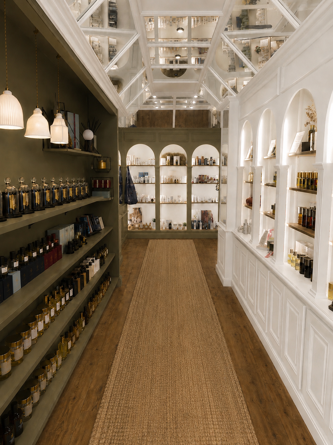 Intérieur de la parfumerie Maison Diaphane – parfums de niche, bougies et soins d'exception | Maison Diaphane