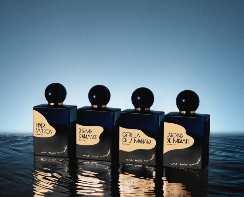 Parfums de niche Une Nuit Nomade inspirés du voyage, des paysages et des émotions olfactives disponibles chez Maison Diaphane