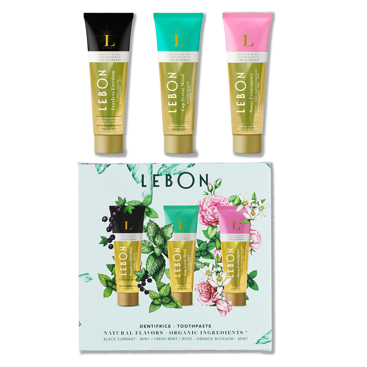 Coffret de 3 x 25ml Dentifrices : "Green Mood" - MAISON LEBON