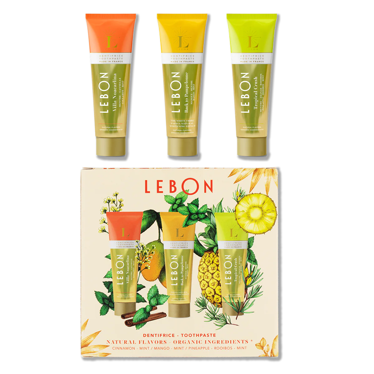 Coffret de 3 x 25ml Dentifrices : "Orange Mood" - MAISON LEBON
